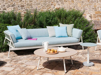 PIPER - 3 seater aluminium garden sofa with belting _ RODA