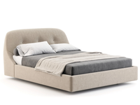 VOILIER - Microfiber double bed with upholstered headboard _ Stylish Club