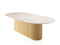 IKARO WOOD BI - Oval wooden dining table _ Vela Arredamenti