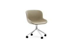 Professional Office Chair - Hyg Chair Swivel 4W full upholstery aluminum Main Line Flax | furniture for Interior Design Projects
