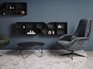 MOMO LIGHT - Swivel fabric armchair with 4-spoke base with armrests - Armchair by Christine Kröncke Interior Design