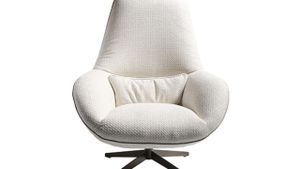 MOMO LIGHT - Swivel fabric armchair with 4-spoke base with armrests - Armchair by Christine Kröncke Interior Design