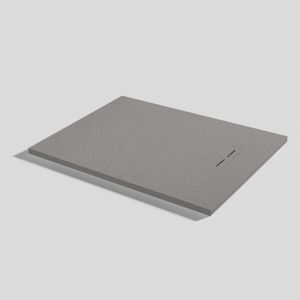 Shower tray Alma Slate Cemento Rectangular 100x80 - Shower tray by Acquabella