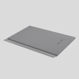 Shower tray Alma Slate Platinum Rectangular 100x70 - Shower tray by Acquabella