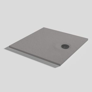 Livo Slate Shower tray Cemento square 100x100 - Shower tray by Acquabella