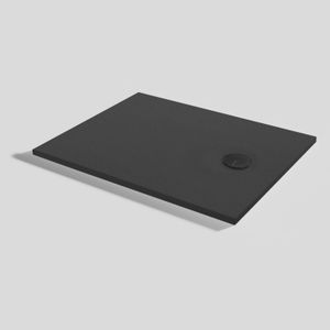 Livo Slate Shower tray Ink Rectangular 100x80 - Shower tray by Acquabella