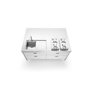 Kitchen Sink I-LC190-C90+C90/1 - Kitchen cabinet by ALPES-INOX