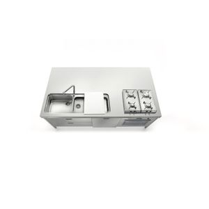 Kitchen Sink I-LC220-C90+L60+F60/1 - Kitchen cabinet by ALPES-INOX