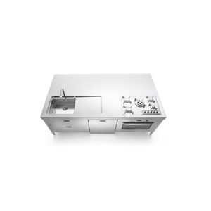 Kitchen Sink I-LC250-C90+L60+F90/1 - Kitchen cabinet by ALPES-INOX