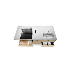 Kitchen Sink I-LC280-C90+L60+C90+snack/1 - Kitchen cabinet by ALPES-INOX