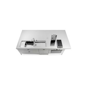 Kitchen Sink LC310-C120+L60+F90+snack/1 - Kitchen cabinet by ALPES-INOX