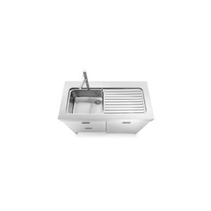 Kitchen Sink L130-C60+L60/1 - Kitchen cabinet by ALPES-INOX