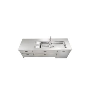Kitchen Sink L250-C60+C120+L60/1 - Kitchen cabinet by ALPES-INOX