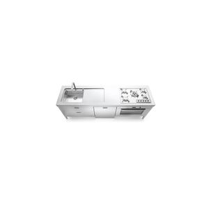 Kitchen Sink LC250-C90+L60+F90/1 - Kitchen cabinet by ALPES-INOX