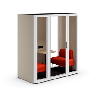Qyos 200 with soft seating - Booth by ACTIU