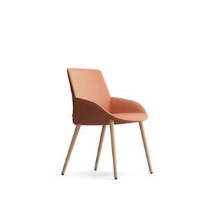 Noom 30 with wooden legs - Armchair by ACTIU