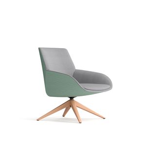 Noom 10 two-colour with pyramid feet - Armchair by ACTIU