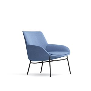 Noom 10 with black metal feet - Armchair by ACTIU