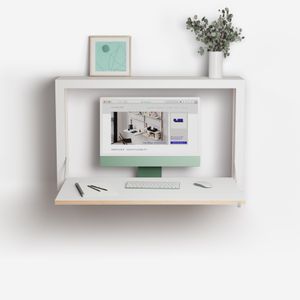 Fläpps Box Desk 100x60x20 - Wall Mounted Desk with Storage - Cabinet by Ambivalenz