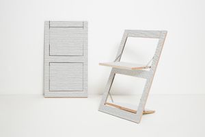 Fläpps Folding Chair - Watercolor Stripes - Kind of Style - Chair by Ambivalenz