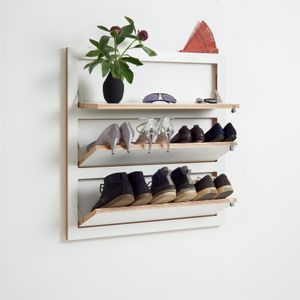 Fläpps Shelf 80x80-3 Shoe rack - White - Cabinet by Ambivalenz