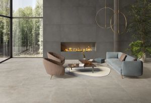 DISTRICT SILVER - Porcelain stoneware wall/floor tiles with concrete effect - Wall tile-stone-brick by CERAMICHE KEOPE
