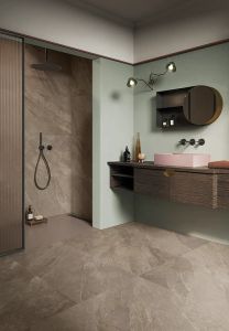 UBIK WALNUT - Indoor/outdoor porcelain stoneware flooring with stone effect - Floor tile-stone by CERAMICHE KEOPE