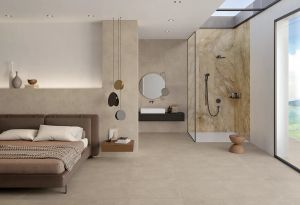 DISTRICT GREIGE - Porcelain stoneware wall/floor tiles with concrete effect - Wall tile-stone-brick by CERAMICHE KEOPE
