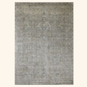 Grey Antique Revival Silk Rug - 8'11" x 12'3" - Rug by Abchome