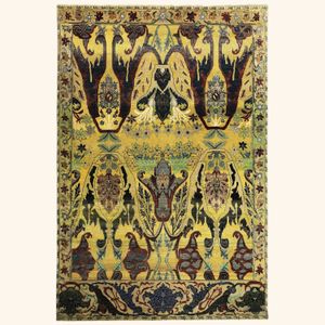 Gold Alchemy Traditional Wool Rug - 6'1" x 8'8" - Rug by Abchome