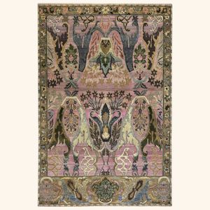 Dusty Pink Alchemy Traditional Wool Rug - 6'2" x 9'4" - Rug by Abchome