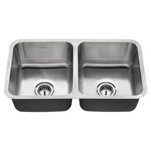 Danville 32 x 18-Inch Stainless Steel Double-Bowl Undermount Residential Kitchen Sink - Toilet seat by American Standard