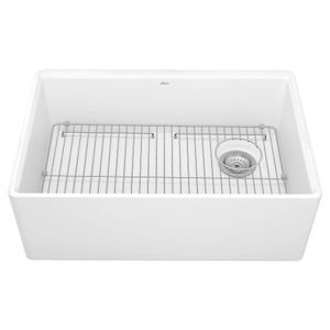 Avery 30 x 20-Inch Fine Fireclay Undermount or Flush Mount Single Bowl Apron Front Kitchen Sink - Toilet seat by American Standard