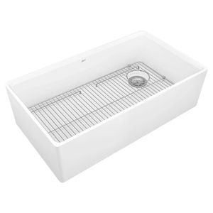 Avery 36 x 20-Inch Fine Fireclay Undermount or Flush Mount Single Bowl Apron Front Kitchen Sink - Toilet seat by American Standard