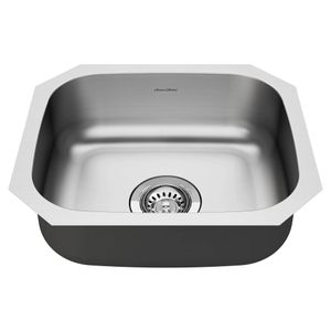Portsmouth 18 x 16-Inch Stainless Steel Undermount Single-Bowl ADA Kitchen Sink - Toilet seat by American Standard