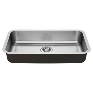 Portsmouth 30 x 18-Inch Stainless Steel Undermount Single-Bowl ADA Kitchen Sink - Toilet seat by American Standard