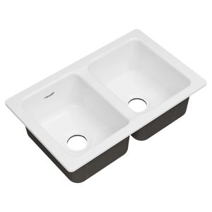 Delancey 30 x 19-Inch Cast Iron Undermount Double-Bowl Kitchen Sink - Toilet seat by American Standard