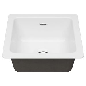 Delancey 18 x 16-Inch Cast Iron Undermount Single-Bowl Kitchen Sink - Toilet seat by American Standard