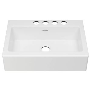 Delancey 33 x 22-Inch Cast Iron 4-Hole Undermount Single-Bowl Apron Front Kitchen Sink - Toilet seat by American Standard