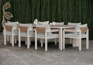 ALVO-bisque DINING SET FOR 8 - Side table by SNOC