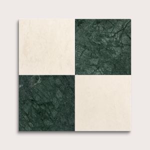 Saharan Sand & Monte Verde 12x12 Limestone & Marble | Honed - Checkerboard Bundle - Floor tile-stone by Riad Tile