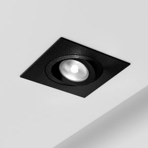 Faretto SQUARE - basculante - Nero - Ceiling lamp by Amarcords