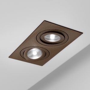 Faretto SQUARE x2 - basculante - Brunito - Ceiling lamp by Amarcords
