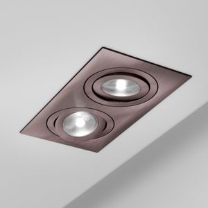 Faretto SQUARE x2 - basculante - Rame antico - Ceiling lamp by Amarcords