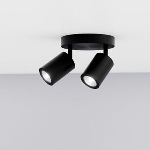 Plafoniera CICCIO 8x2 - Nero - Ceiling lamp by Amarcords