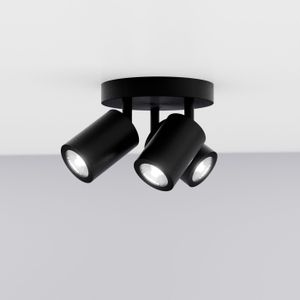 Plafoniera CICCIO 8x3 - Nero - Ceiling lamp by Amarcords