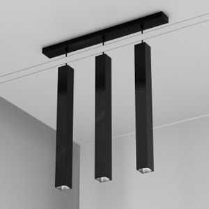 Organo QUBINO 55x3 - plafone - Nero - Ceiling lamp by Amarcords