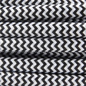 Seta ZIG ZAG nero - Tondo - 3x0,75mm - Ceiling lamp by Amarcords