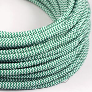 Seta ZIG ZAG verde - Tondo - 3x0,75mm - Ceiling lamp by Amarcords