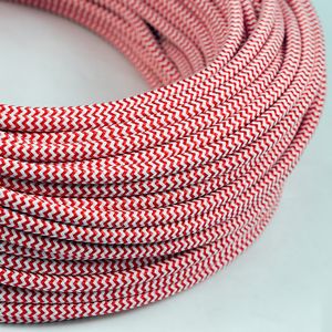 Seta ZIG ZAG rosso - Tondo - 3x0,75mm - Ceiling lamp by Amarcords